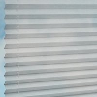 Jaloustore Transparentes Plissee auf Maß in matter Baumwoll-Optik Silbergrau - Vorschau 2
