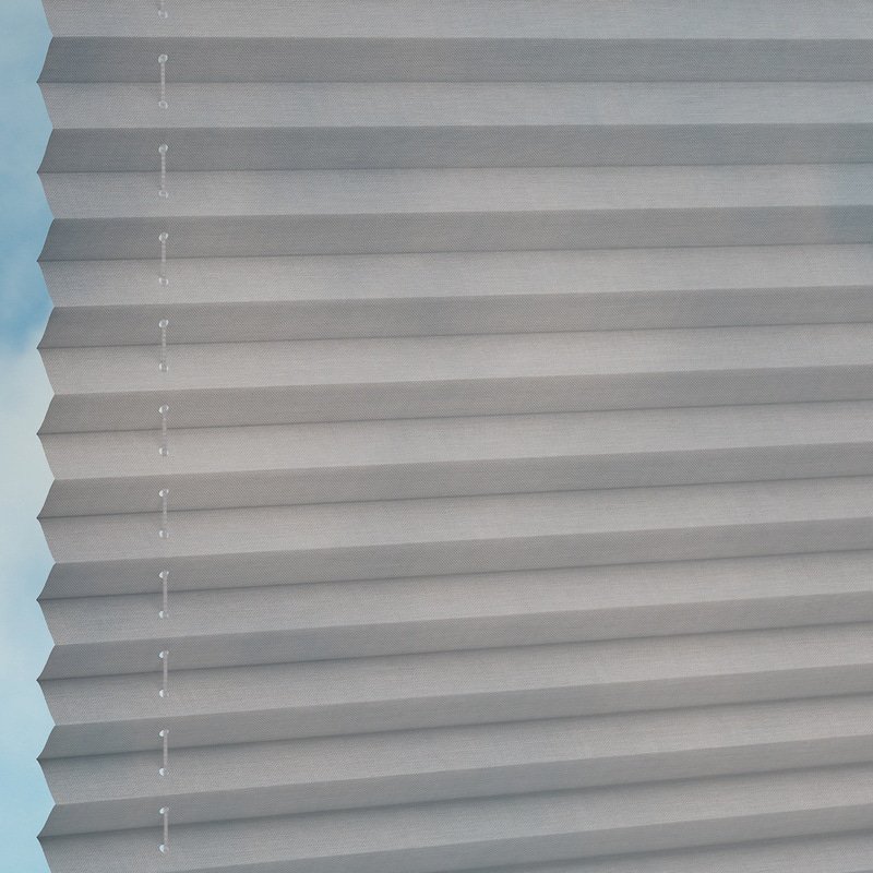 Jaloustore Transparentes Plissee auf Maß in matter Baumwoll-Optik Beige - Bild 2