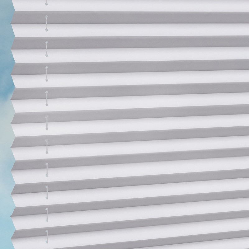 Jaloustore Halbtransparentes Plissee auf Maß in matter, feiner Baumwoll-Optik Weiß - Bild 2