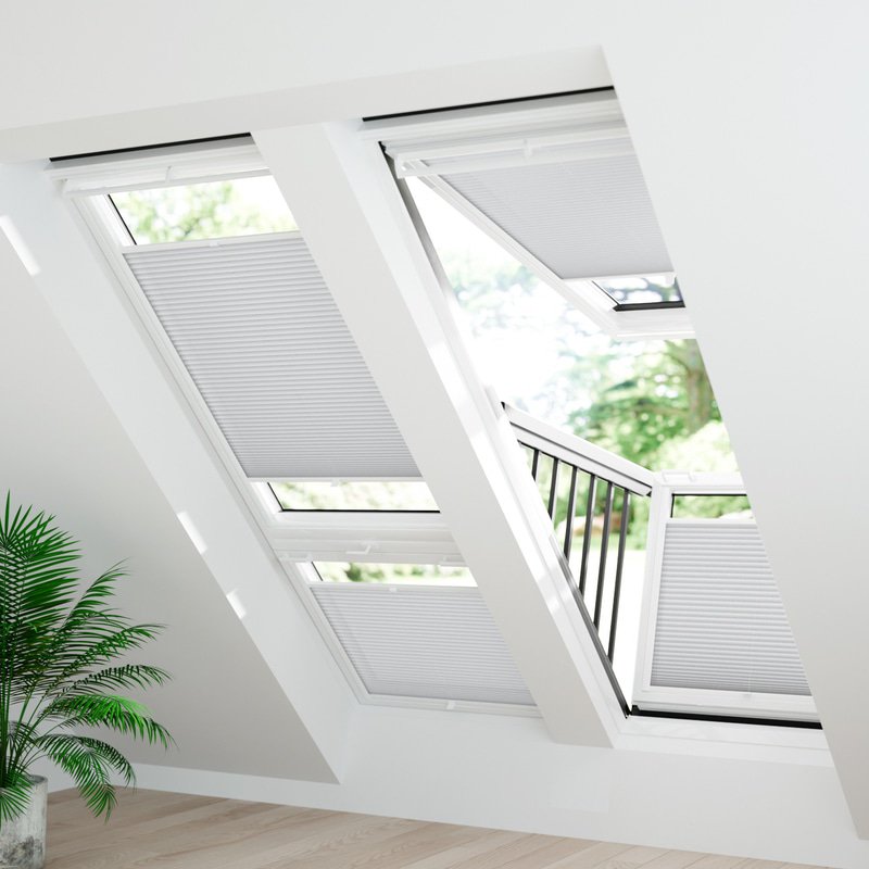 Jaloustore Plissee Kopenhagen Blackout Weiß - Bild 1