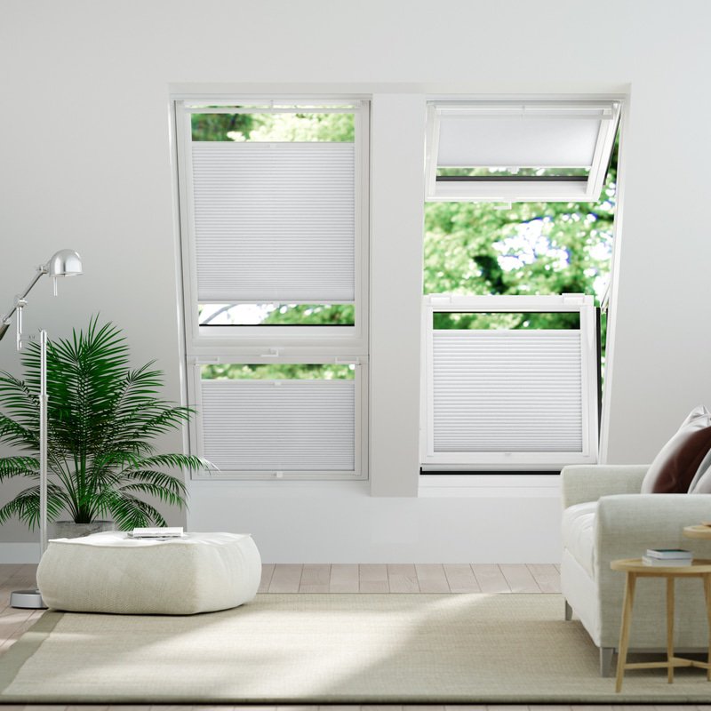 Jaloustore Plissee Kopenhagen Blackout Weiß - Bild 0