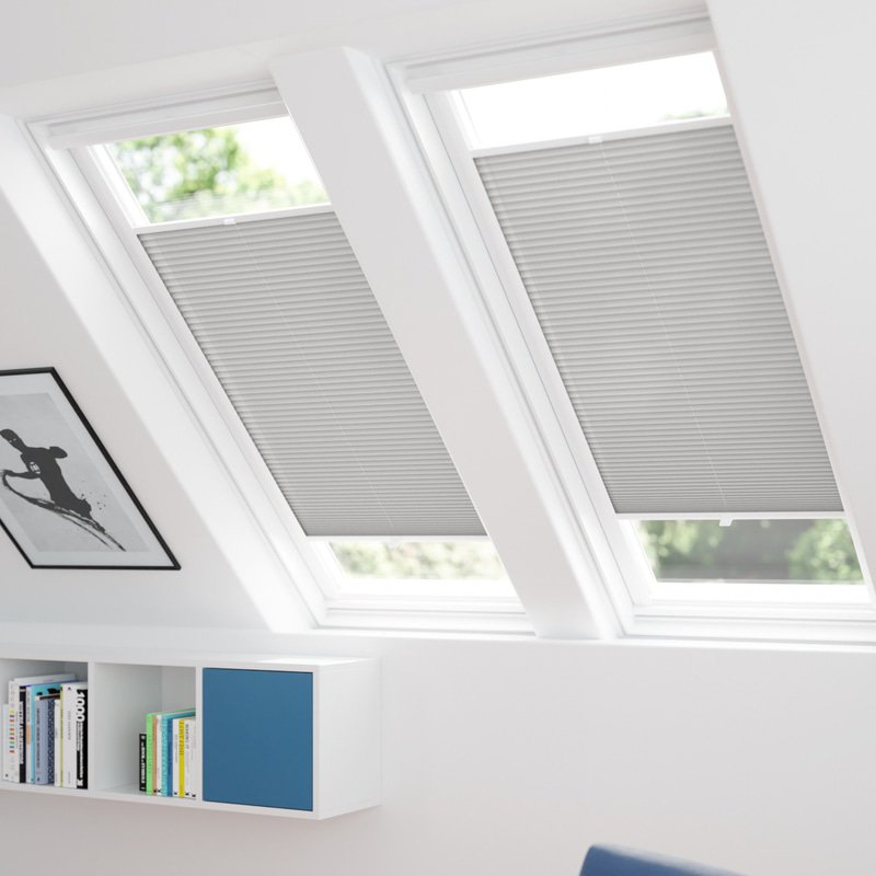 Jaloustore Plissee Kopenhagen Blackout Silbergrau - Bild 1