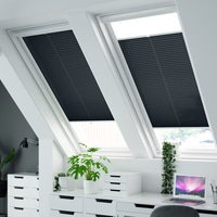 Jaloustore Plissee Kopenhagen Blackout Schwarz - Vorschau 1