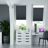 Jaloustore Plissee Kopenhagen Blackout Schwarz - Vorschau 0