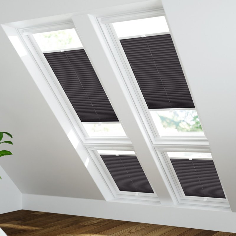 Jaloustore Plissee Kopenhagen Blackout Dunkelbraun - Bild 1