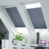 Jaloustore Plissee London Jeansblau - Vorschau 1