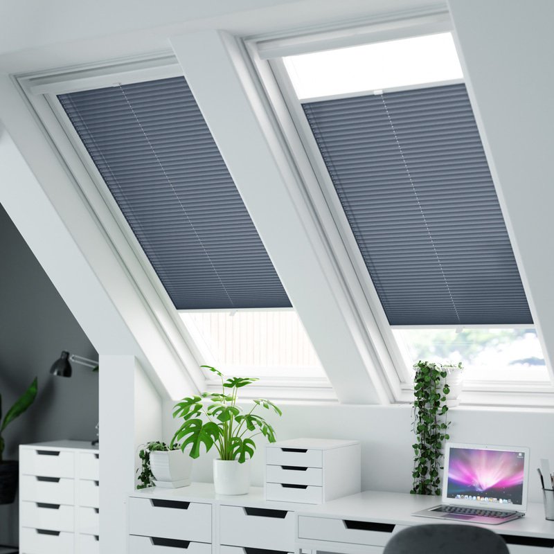 Jaloustore Plissee London Jeansblau - Bild 1