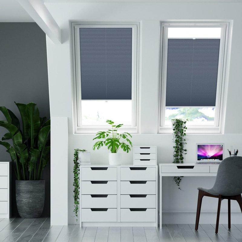 Jaloustore Plissee London Jeansblau - Bild 0