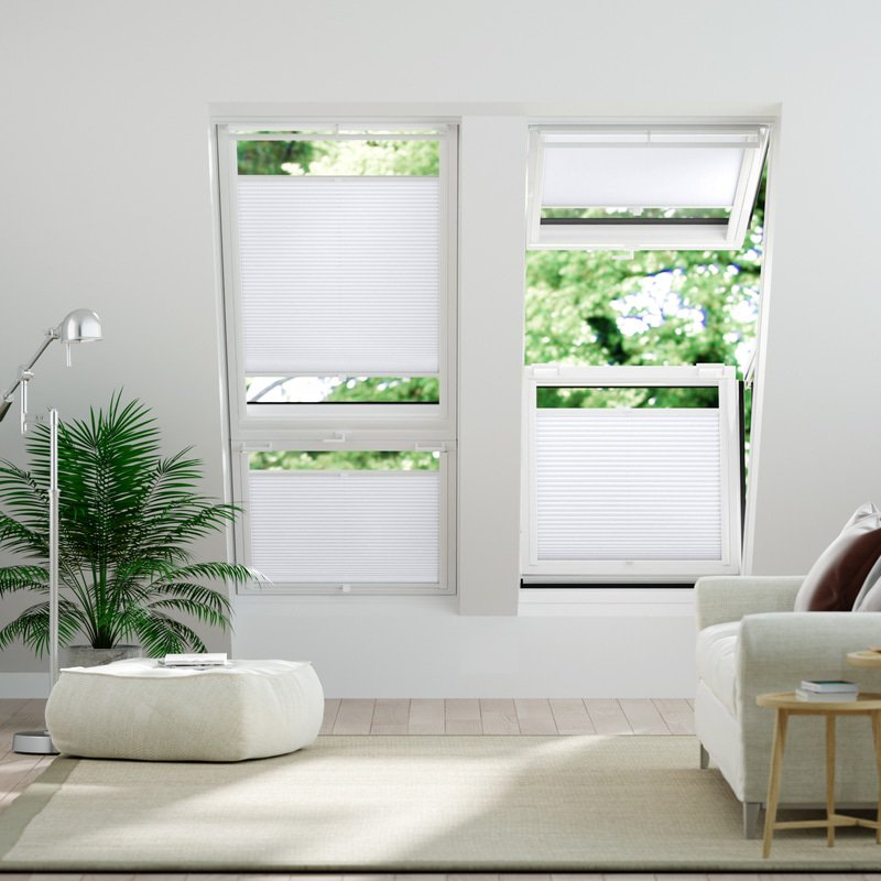 Jaloustore Plissee Menorca Weiß - Bild 0