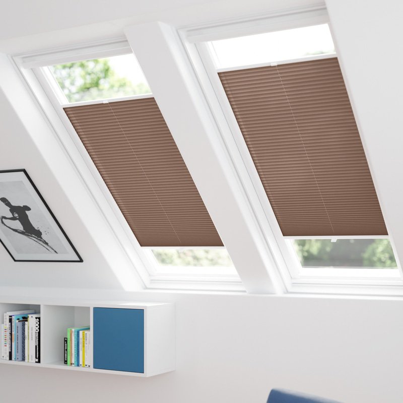 Jaloustore Plissee Lucca Reflect Braun - Bild 1