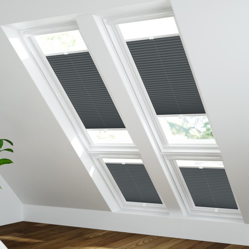 Jaloustore Plissee Lucca Reflect Anthrazit - Bild 1