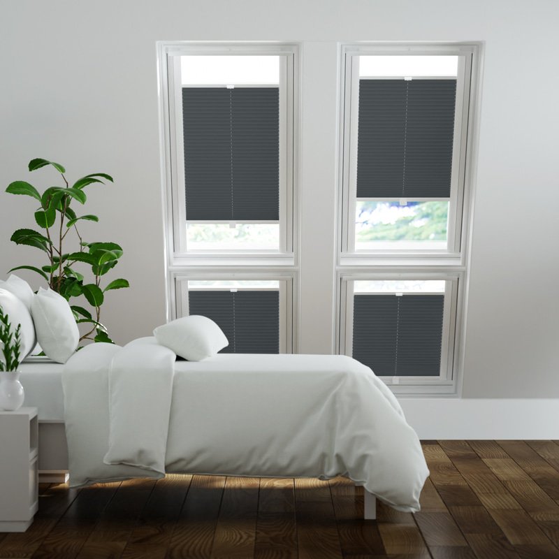 Jaloustore Plissee Lucca Reflect Anthrazit - Bild 0