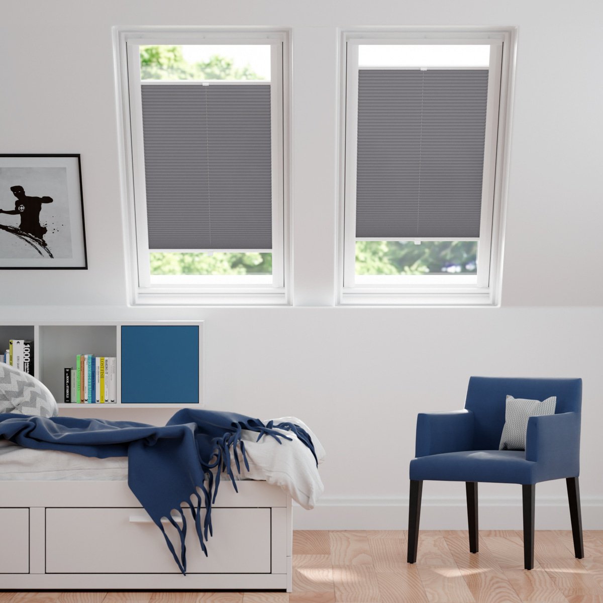 - für Plissee | Maß Grau leicht nach Fenster blickdichtes Maß 100% Struktur, mit Sonnenschutz glänzend - nach Online-Shop