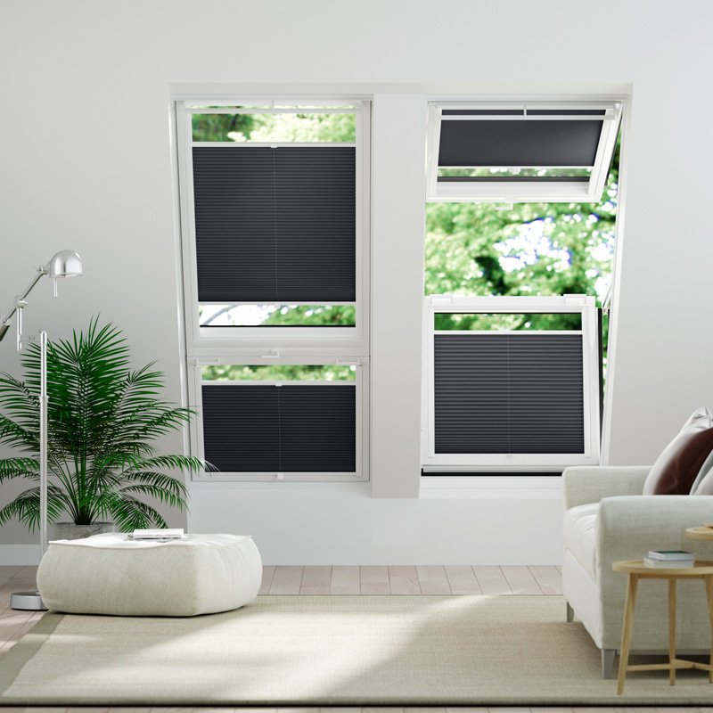 Jaloustore Plissee Lucca Schwarz - Bild 0