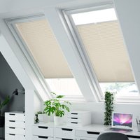 Jaloustore Plissee Lucca Creme-Weiß - Vorschau 1