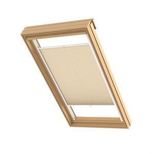 Blickdichtes Plissee auf Maß mit Struktur, leicht glänzend Creme-Beige