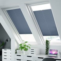 Jaloustore Plissee Modena Reflect Jeansblau - Vorschau 1