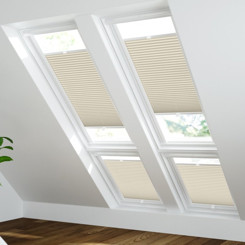 Jaloustore Plissee Modena Reflect Creme-Weiß - Bild 1