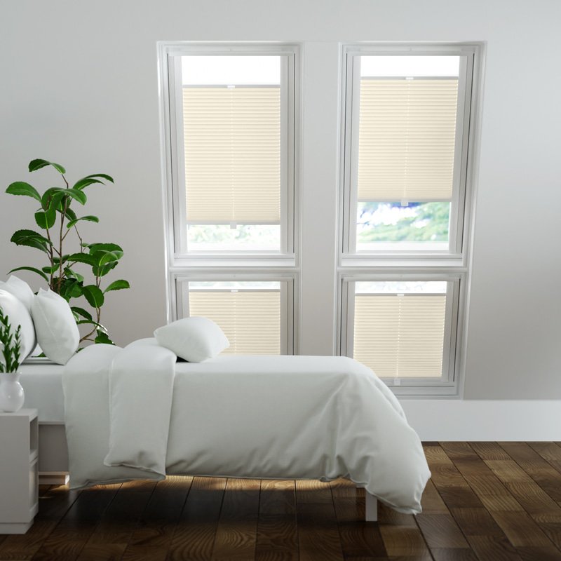 Jaloustore Plissee Modena Reflect Creme-Weiß - Bild 0