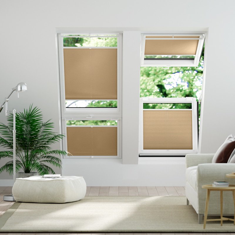 Jaloustore Plissee Modena Reflect Caramel - Bild 0