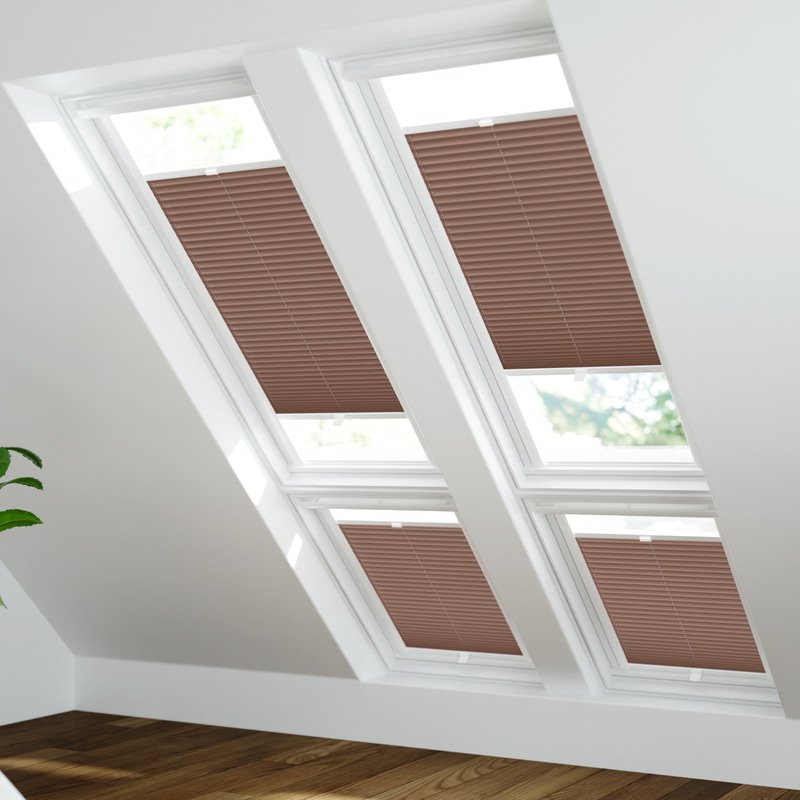 Jaloustore Plissee Modena Reflect Schokoladenbraun - Bild 1