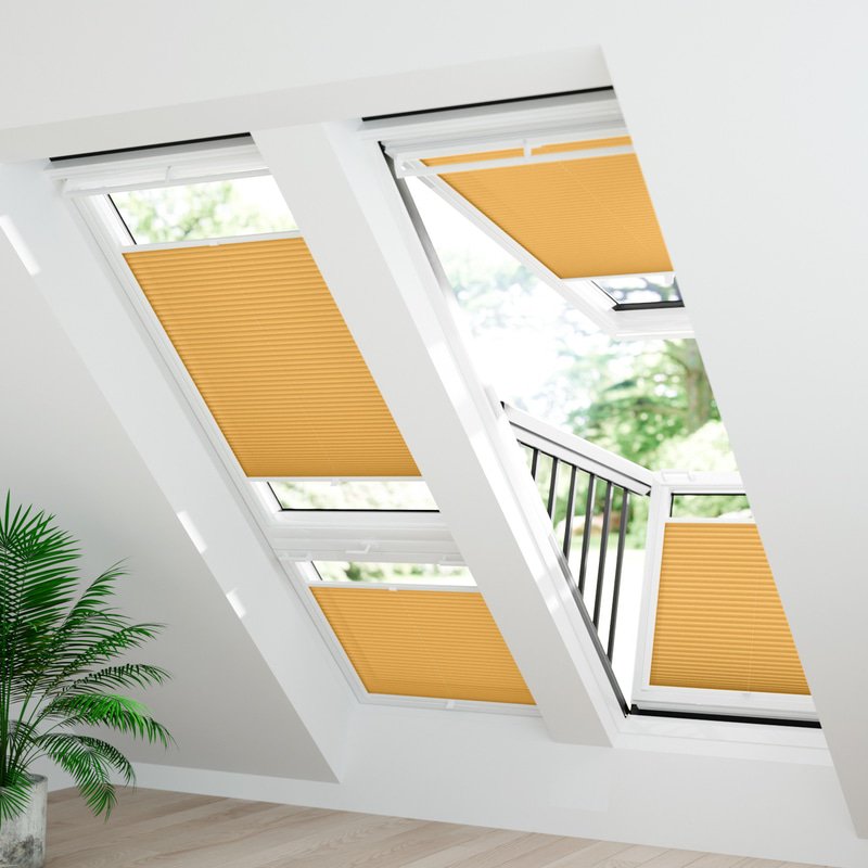 Jaloustore Plissee Modena Reflect Sonnengelb - Bild 1