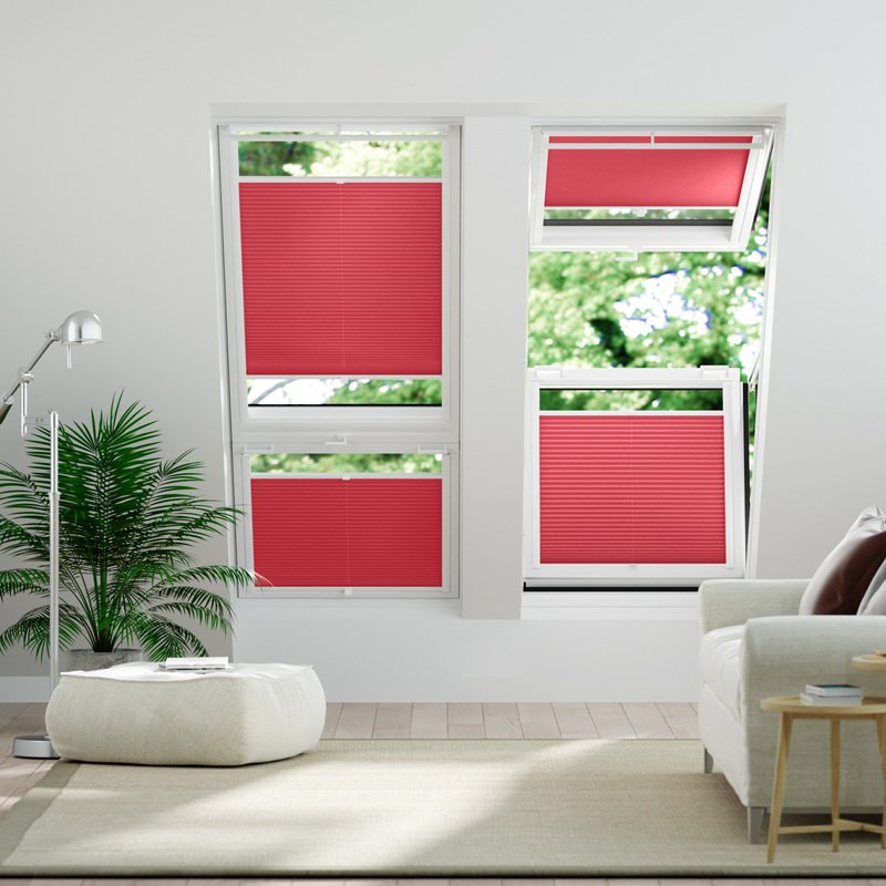 Jaloustore Plissee Modena Reflect Rot - Bild 0