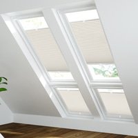 Jaloustore Plissee Siena Altweiß - Vorschau 1