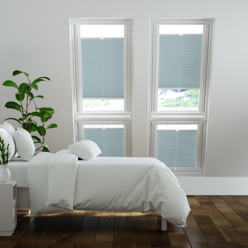 Jaloustore Plissee Siena Pastell- Blau - Bild 0