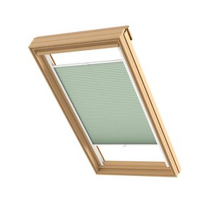 Blickdichtes Plissee auf Maß in Pergament-Optik mit Crush-Effekt Pastell-Grün