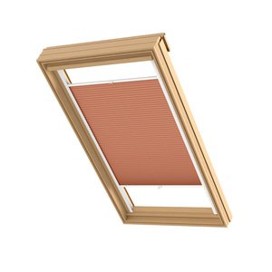 Blickdichtes Plissee auf Maß in Pergament-Optik mit Crush-Effekt Orange