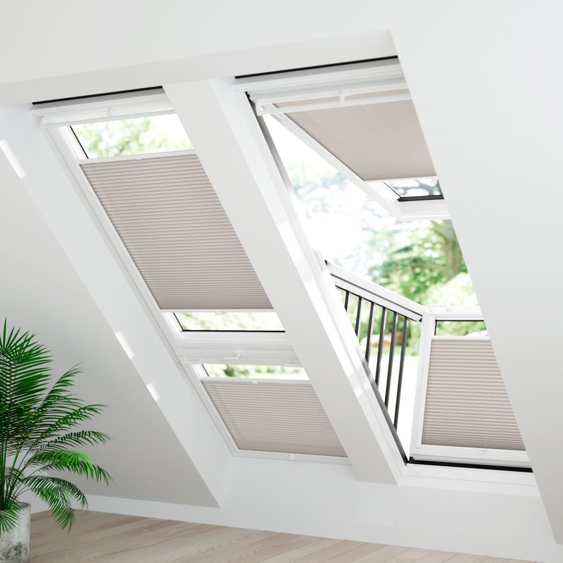 Jaloustore Plissee Siena Taupe - Bild 1