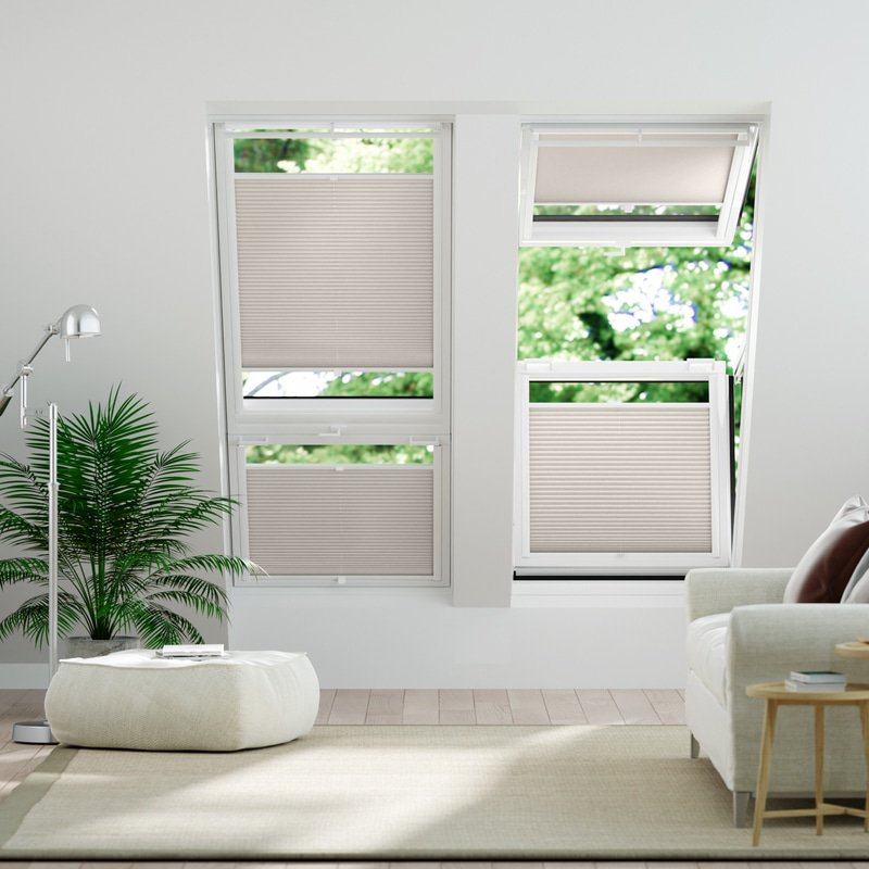 Jaloustore Plissee Siena Taupe - Bild 0