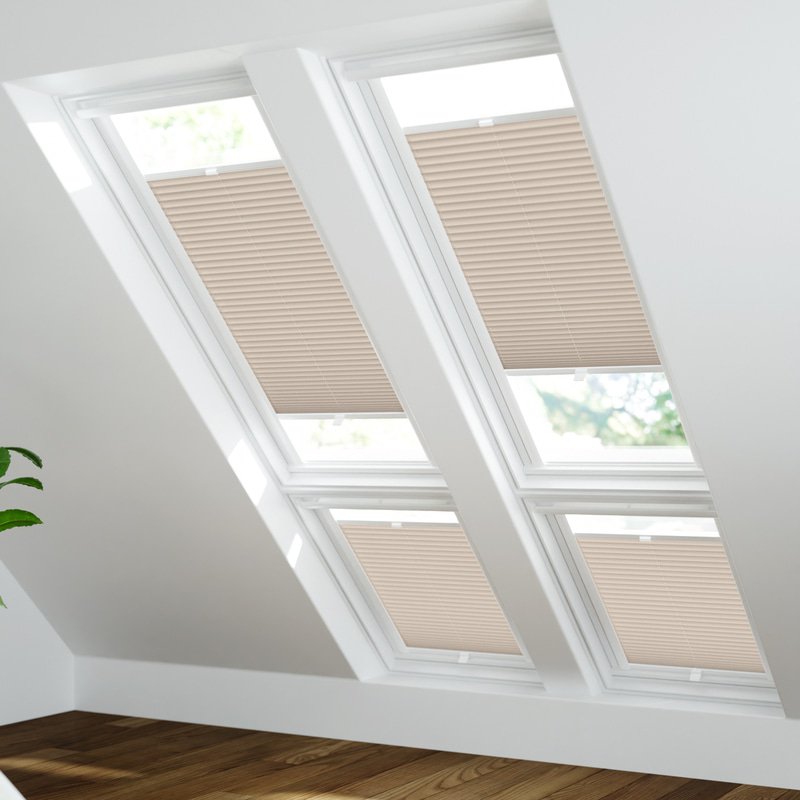 Jaloustore Plissee Siena Reflect Creme-Beige - Bild 1