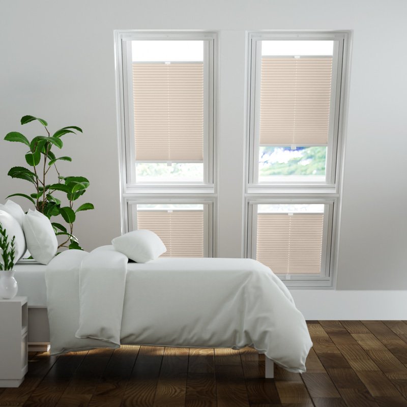 Jaloustore Plissee Siena Reflect Creme-Beige - Bild 0