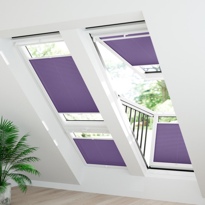 Jaloustore Plissee Siena Reflect Violett - Bild 1