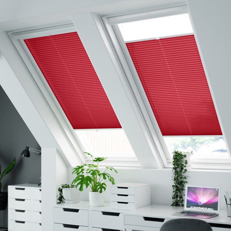 Jaloustore Plissee Siena Reflect Rot - Bild 1