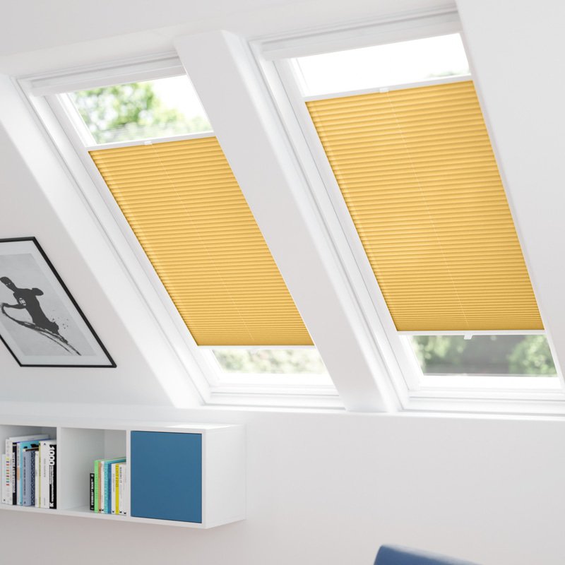 Jaloustore Plissee Siena Reflect Sonnengelb - Bild 1