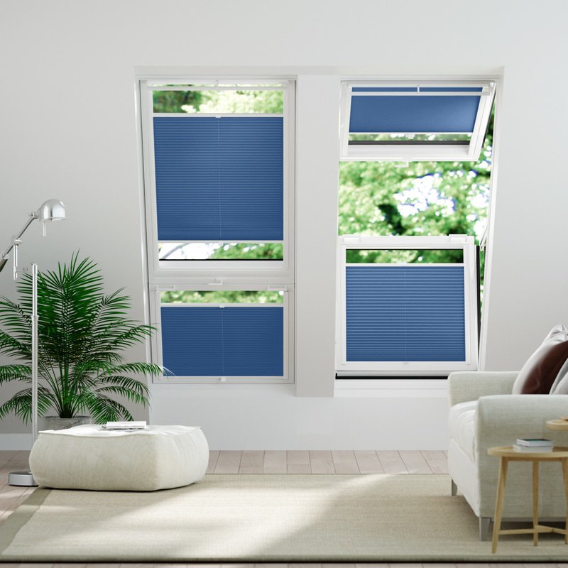 Jaloustore Plissee Siena Reflect Enzianblau - Bild 0