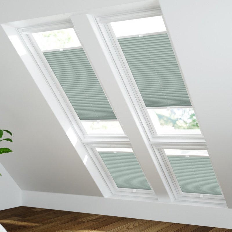 Jaloustore Plissee Siena Reflect Pastellgrün  - Bild 1