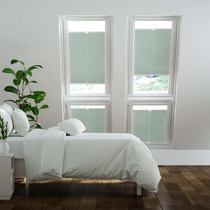 Jaloustore Plissee Siena Reflect Pastellgrün  - Bild 0