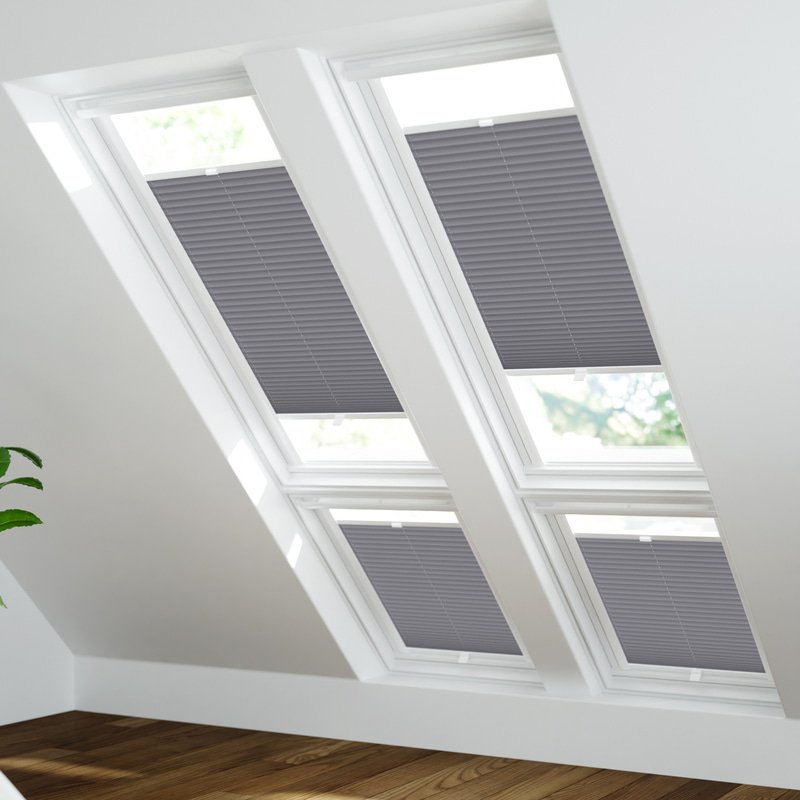 Jaloustore Plissee Siena Reflect Grau - Bild 1