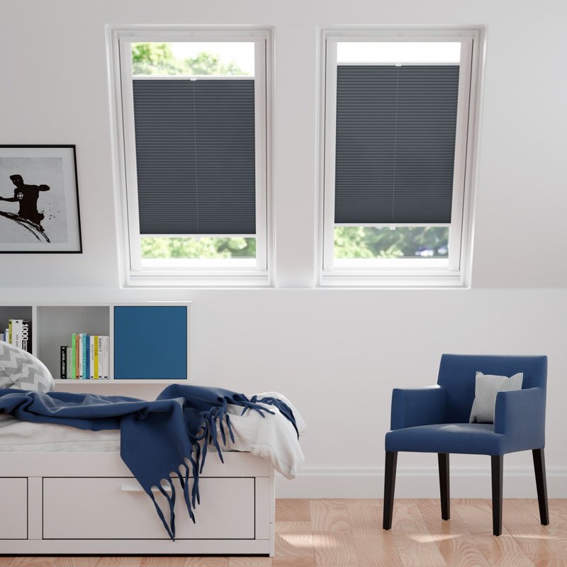 Jaloustore Plissee Siena Reflect Anthrazit - Bild 0