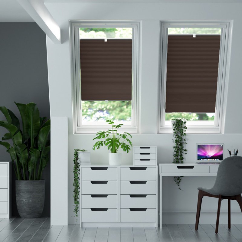 Jaloustore Plissee Kopenhagen Dunkelbraun - Bild 0