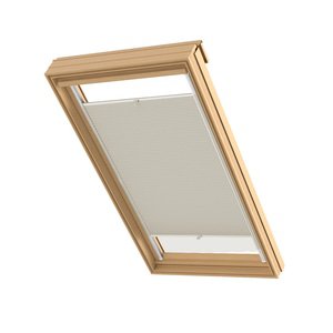 Verdunkelndes Wabenplissee auf Maß mit leichter Struktur, Rückseite weiß Beige