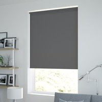 Jaloustore Blickdichtes Rollo auf Maß in matter Baumwoll-Optik Anthrazit - Vorschau 1
