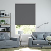 Jaloustore Blickdichtes Rollo auf Maß in matter Baumwoll-Optik Anthrazit - Vorschau 0