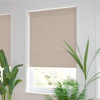 Jaloustore Blickdichtes Rollo auf Maß in matter Baumwoll-Optik Taupe - Vorschau 1