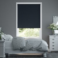 Jaloustore Blickdichtes Rollo auf Maß in matter Optik mit Panama-Webstruktur Mitternacht - Vorschau 0