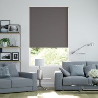 Jaloustore Blickdichtes Rollo auf Maß in matter Optik mit Panama-Webstruktur Dunkelgrau - Vorschau 0